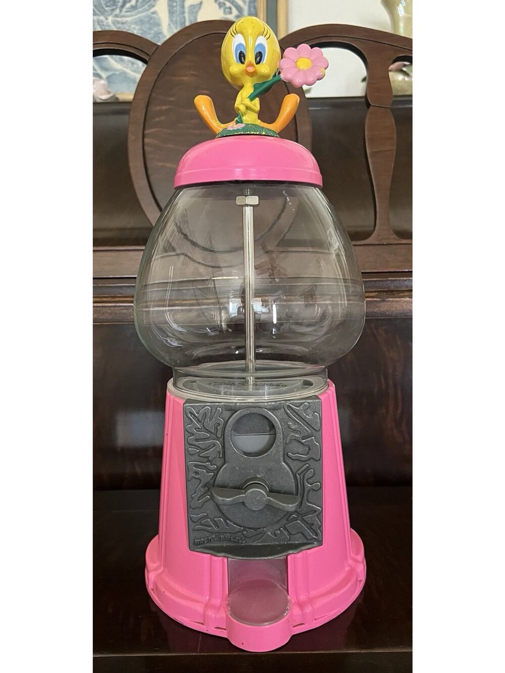 Vintage 1999 Warner Bros Tweety Bird Looney Tunes Pink Magic Gumball Machine